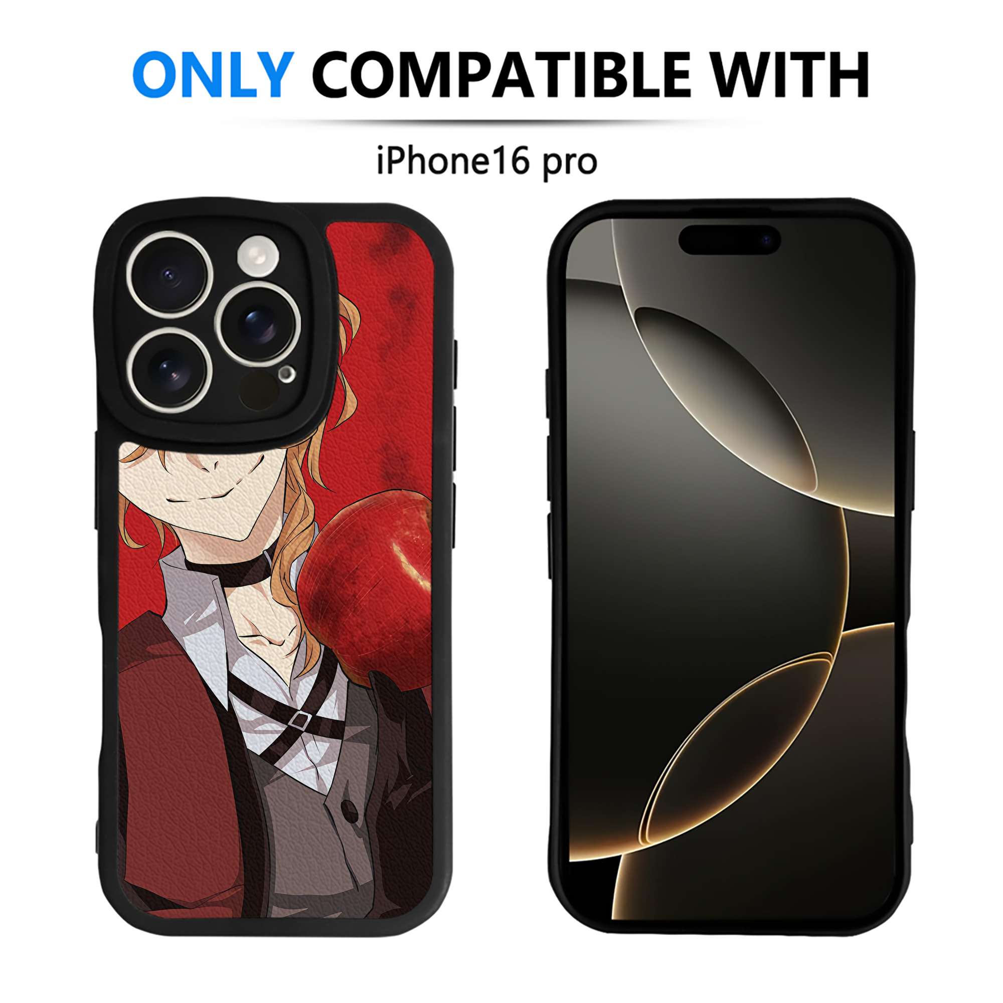 （画像用） 文豪ストレイドッグス Bungo Stray Dogs 【iPhone 16シリーズ対応】シリコンスマホケース（レザー調） 材質：シリコン